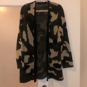 Camouflage Fabrik Cardigan